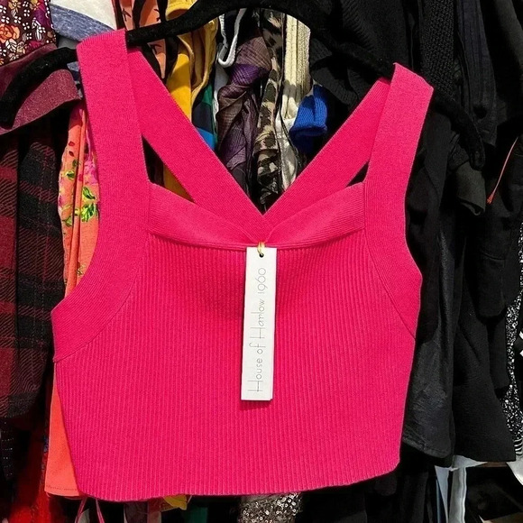 NWT House of Harlow 1960 HOT Pink Crop Top - Perfect for Barbiecore Fashion! - Picture 2 of 16
